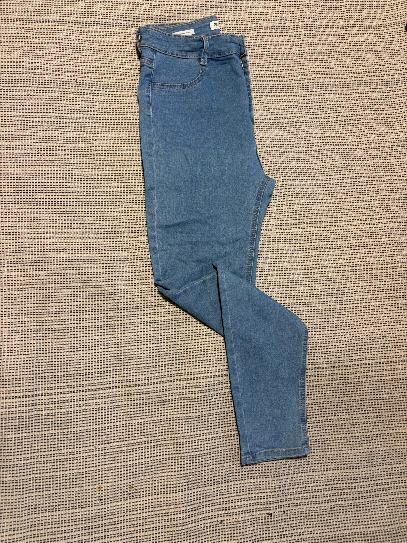 Jeans Pull&Bear skinny high waist azul talla 42 / Jean slim bleu L